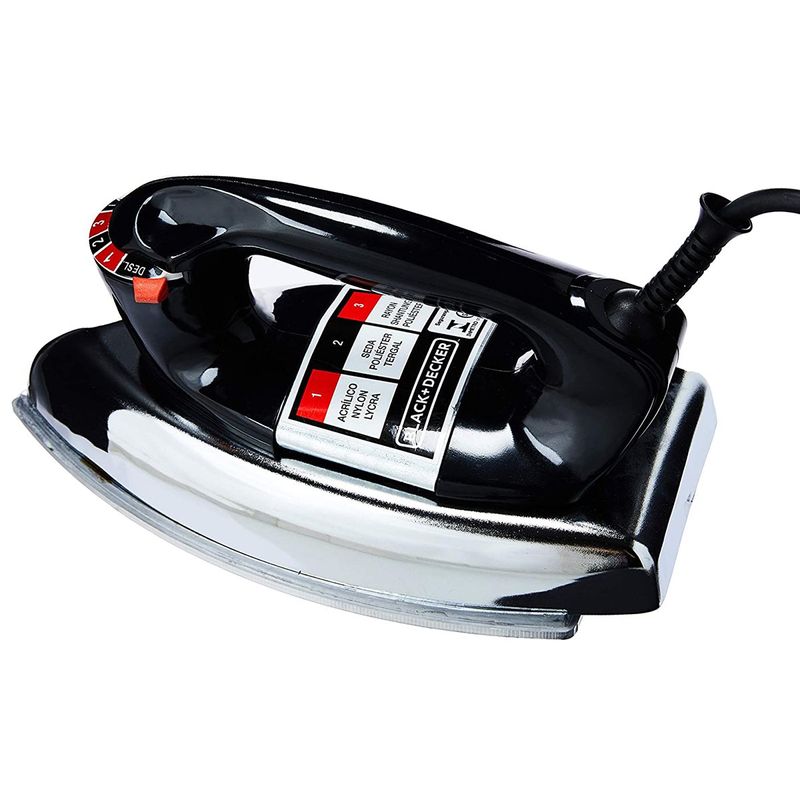 ferro de passar black+decker a seco 1100w preto vfa1110