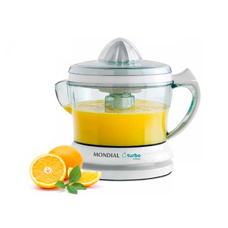 espremedor de frutas mondial turbo citrus e-01 1,25 litros 120v branco