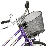 bicicleta monark tropical aço carbono aro 26 com cesta violeta