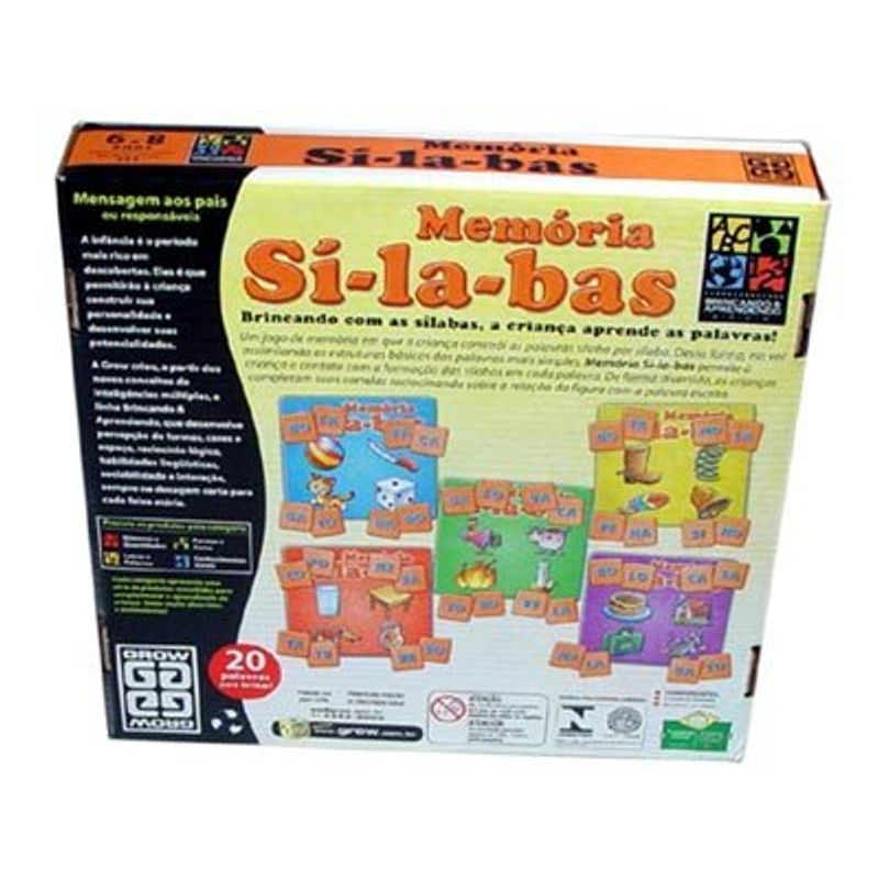 jogo memória sílabas grow 01698