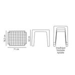mesa infantil com compartimento tramontina versa 92340/017 em polipropileno azul e branco