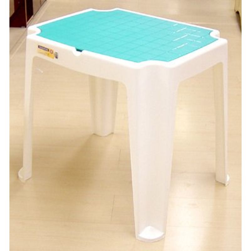mesa infantil com compartimento tramontina versa 92340/017 em polipropileno azul e branco