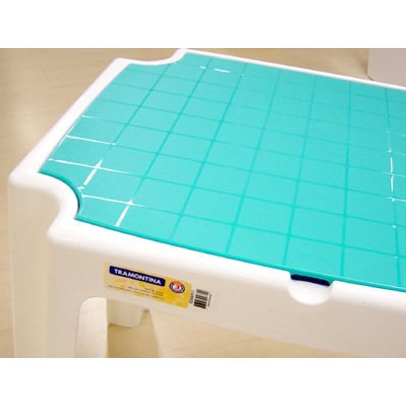 mesa infantil com compartimento tramontina versa 92340/017 em polipropileno azul e branco