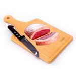 tábua de corte em madeira + faca tramontina - 10239/012