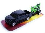 carrinho de brinquedo pick-up com moto roma 1115 cores sortidas