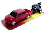carrinho de brinquedo pick-up com moto roma 1115 cores sortidas