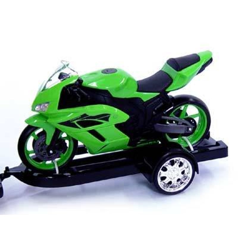 carrinho de brinquedo pick-up com moto roma 1115 cores sortidas