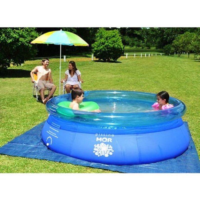 piscina inflável 2.400 litros mor 1053 azul