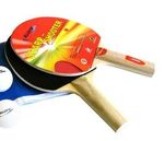 kit para tênis de mesa 8 peças klopf 2 raquetes 3 bolas 1 rede 2 pinos pop 5030