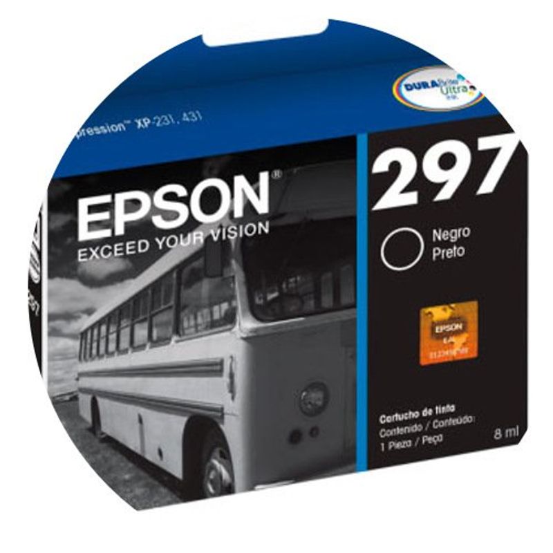 cartucho de tinta preta epson xp231/431 t297120 pt