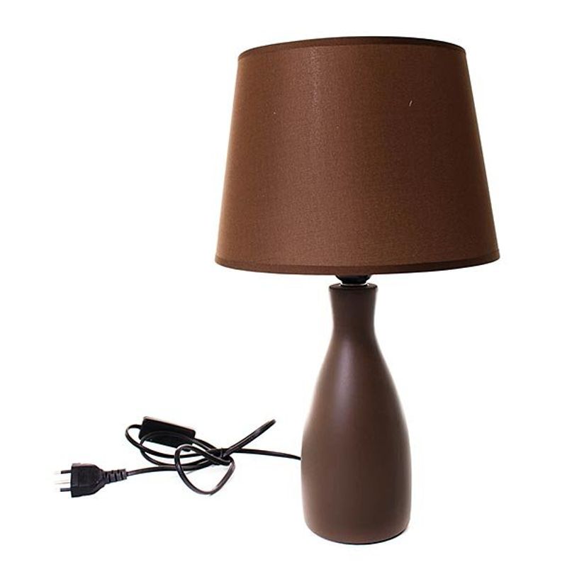 abajur de mesa latcor cla-dy15236 coffee marrom