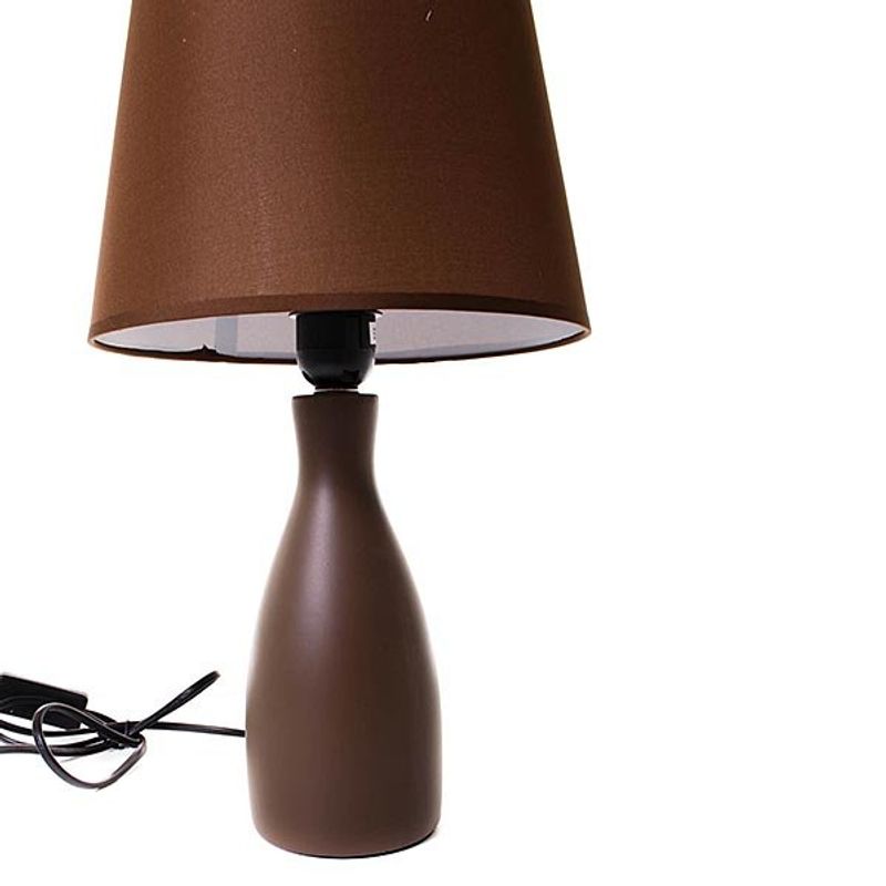 abajur de mesa latcor cla-dy15236 coffee marrom