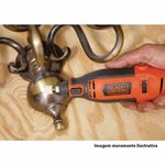 micro retífica black+decker 113 acessórios e maleta 180w 127v - rt18ka-br