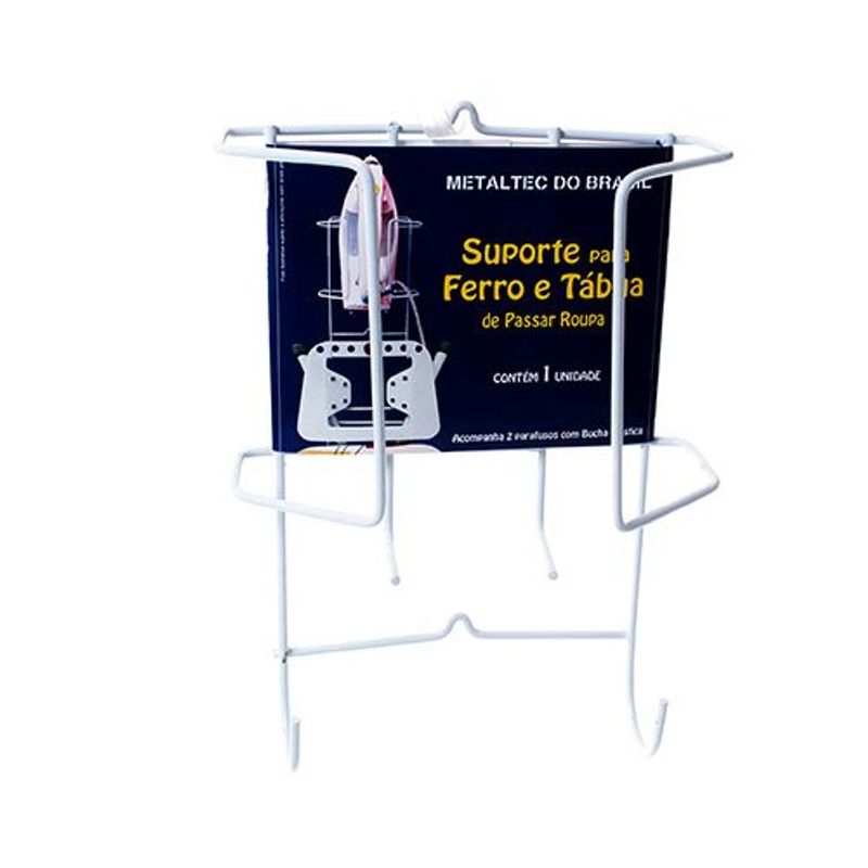 suporte para ferro e tábua de passar metaltec 2057