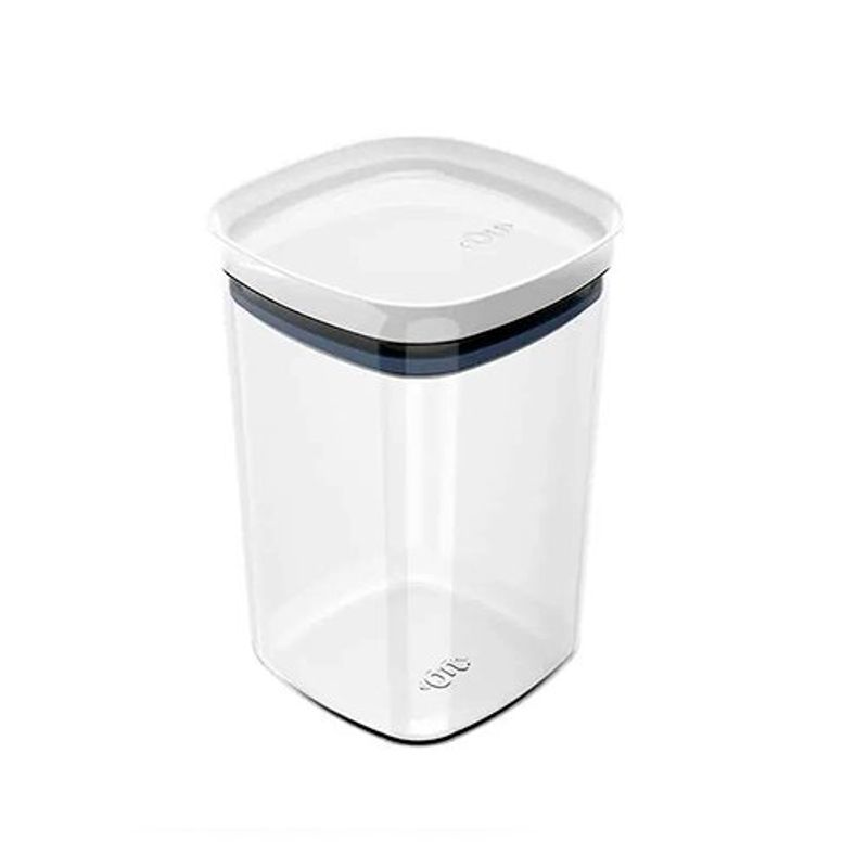 pote de plástico hermético 1 litro martiplast block ob200 transparente e branco