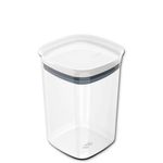 pote de plástico hermético 1 litro martiplast block ob200 transparente e branco