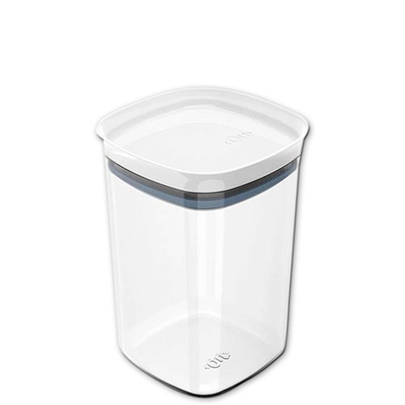 pote de plástico hermético 1 litro martiplast block ob200 transparente e branco