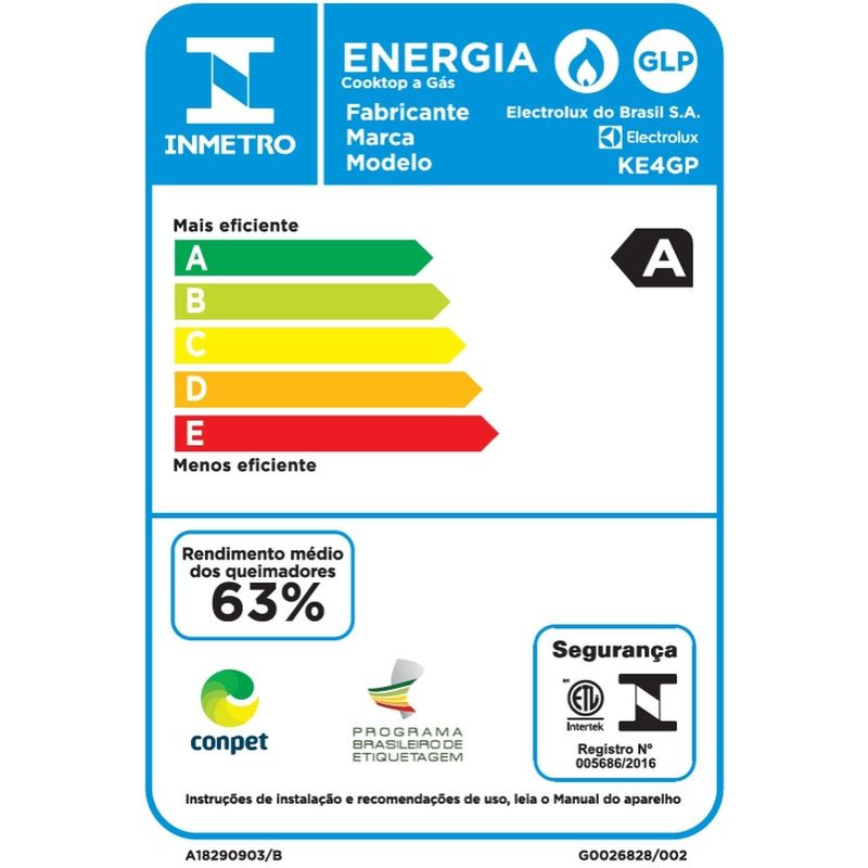 cooktop 4 bocas electrolux automático preto ke4gp