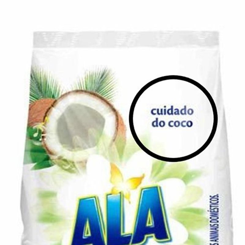 sabão em pó ala cuidado do côco sachê 500g