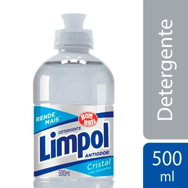 detergente lava louças limpol cristal 500ml