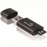 cartão de memória com adaptador usb multilaser 64gb preto mc164