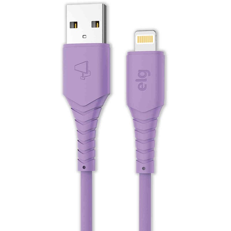 cabo lightning iphone elg 1,2m roxo l812x