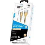 cabo usb tipo c elg 2m dourado tc20bg