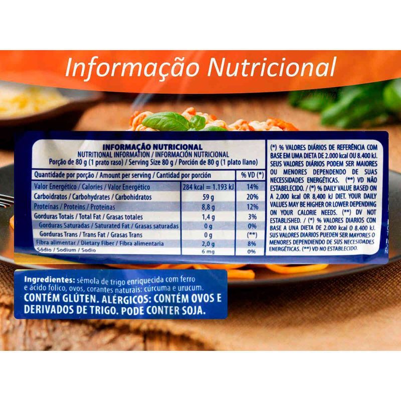 macarrão renata espaguete com ovos 500g