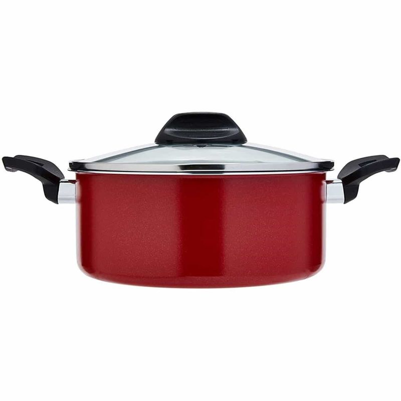caçarola brinox com tampa ruby 1,9 litros vermelha 7131/460
