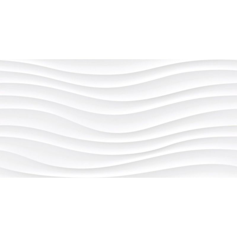 revestimento delta retificado acetinado 35x70cm wave white caixa 1,96m² (mp)