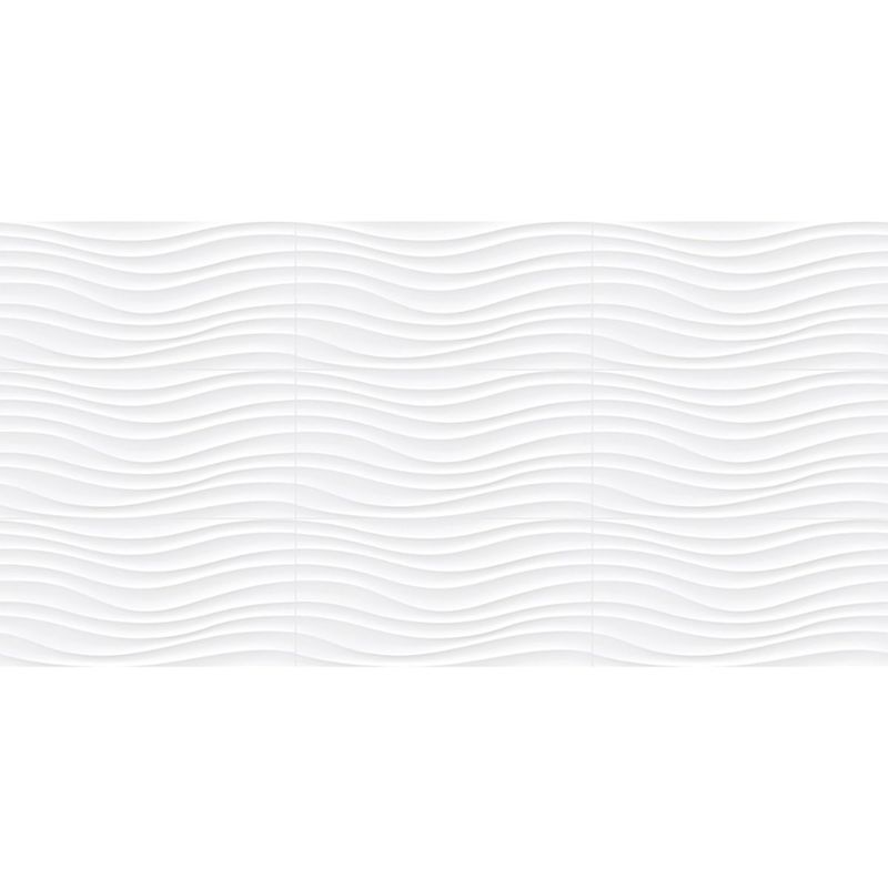 revestimento delta retificado acetinado 35x70cm wave white caixa 1,96m² (mp)