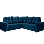 sofá de canto oviedo veludo marjom azul marinho (mp)