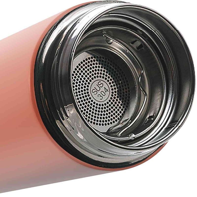 garrafa térmica rojemac aço inox com termômetro em led 500ml wolff 29114 rosé