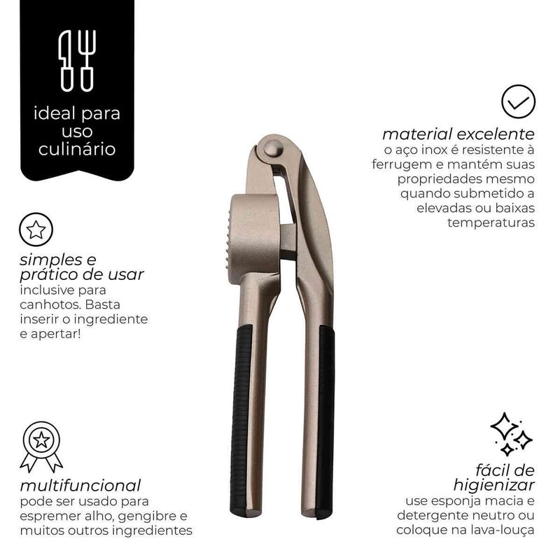 espremedor de alho mimo style bronze 3246