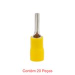 terminal pino pré-isolado para fios e cabos de 4,0 à 6,0mm² amarelo 20 peças - sforplast (mp)