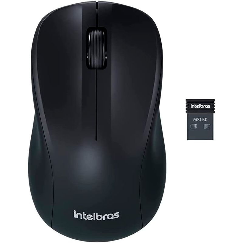 teclado e mouse intelbras sem fio preto csi50 4294200