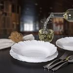 jogo de jantar nadir 24 peças duralex opaline pétala branco 18640201155151