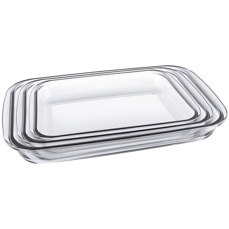 jogo de travessa assadeira nadir marinex celebrity 3 peças transparente gd16722936n