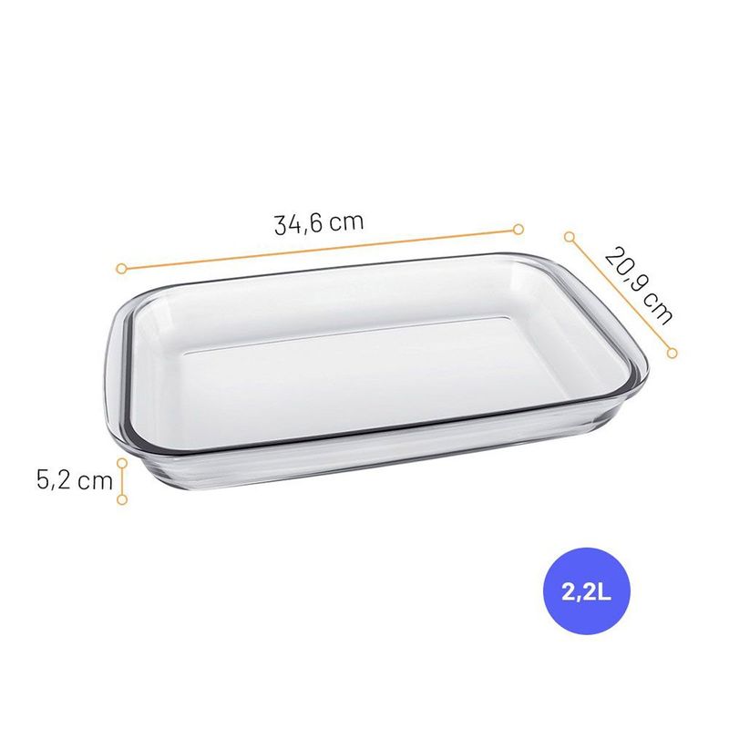 jogo de travessa assadeira nadir marinex celebrity 3 peças transparente gd16722936n