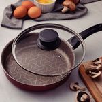 frigideira reta com tampa tramontina paris vermelho 28505724