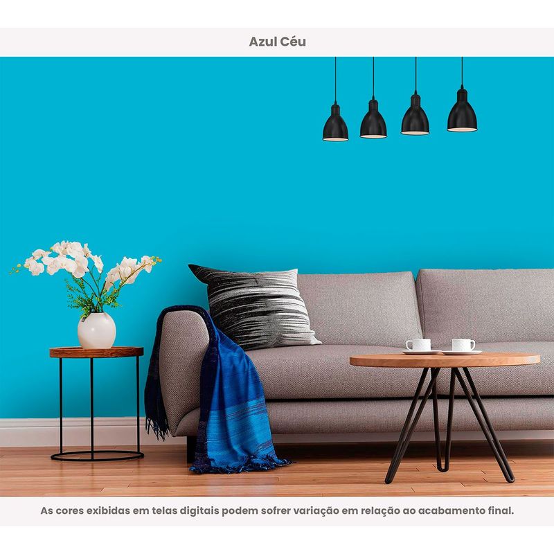 tinta acrílica econômica fosca 3l demais hidrotintas azul céu (mp)