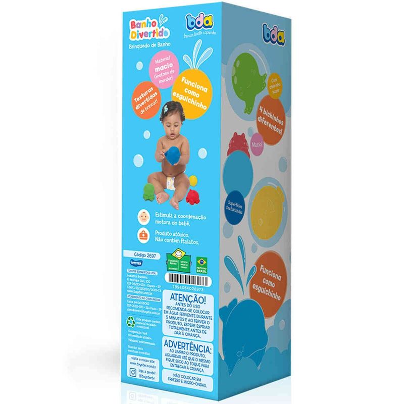 brinquedo de banho bda banho divertido bichinhos 2697