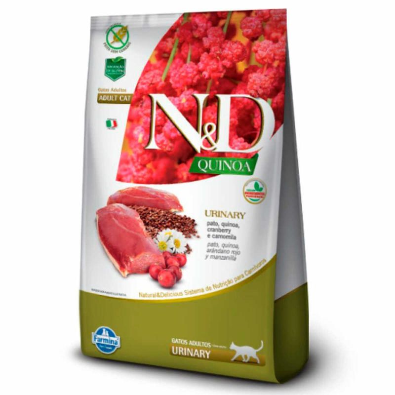 ração n&d quinoa gatos adultos com trato urinário sensível pato 400g (mp)