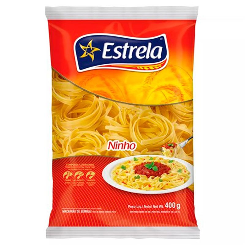 macarrão ninho estrela sêmola 400g