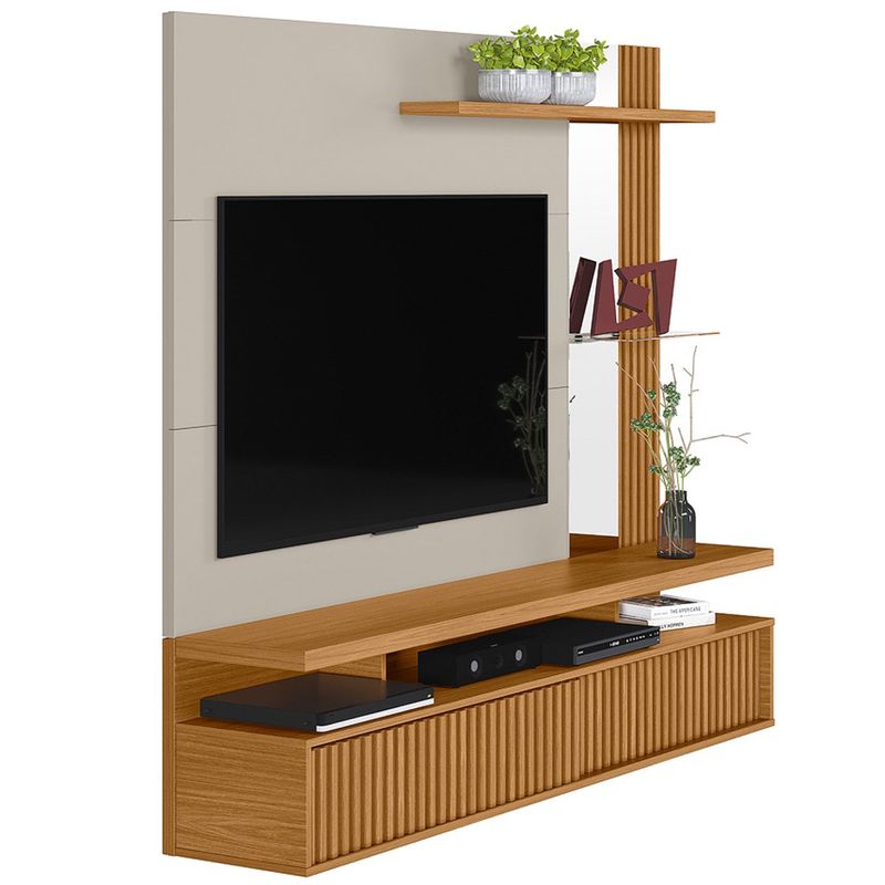 painel home para tv até 60" linea maragogi nature e off white