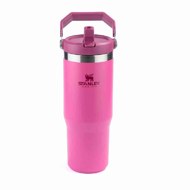 garrafa térmica stanley tumbler flip straw azalea 887ml rosa 8128 (mp)