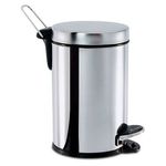 lixeira 3 litros brinox 3040/201 com pedal e balde aço inox