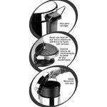 lixeira 3 litros brinox 3040/201 com pedal e balde aço inox