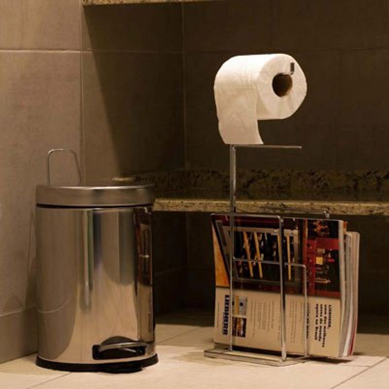 lixeira 3 litros brinox 3040/201 com pedal e balde aço inox