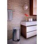 lixeira 3 litros brinox 3040/201 com pedal e balde aço inox